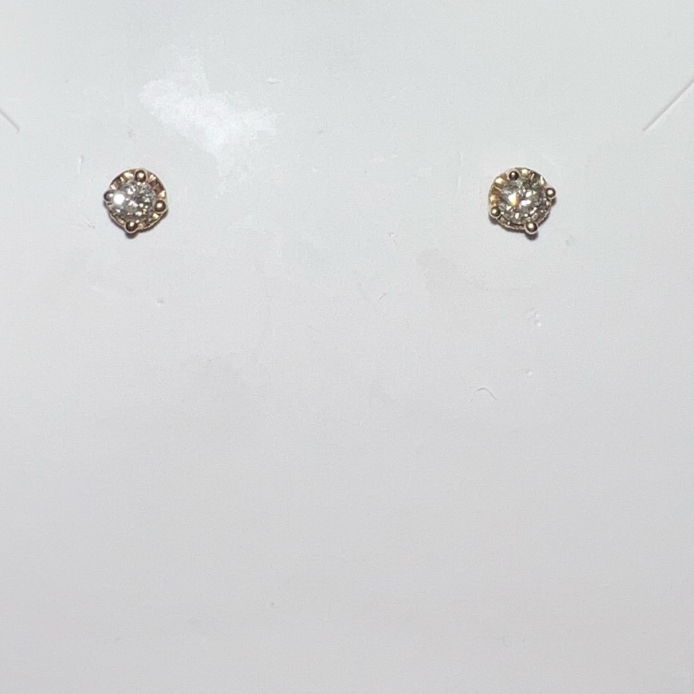 Helzberg diamond/garnet earrings - 1/2 carat total, 10k yellow gold
